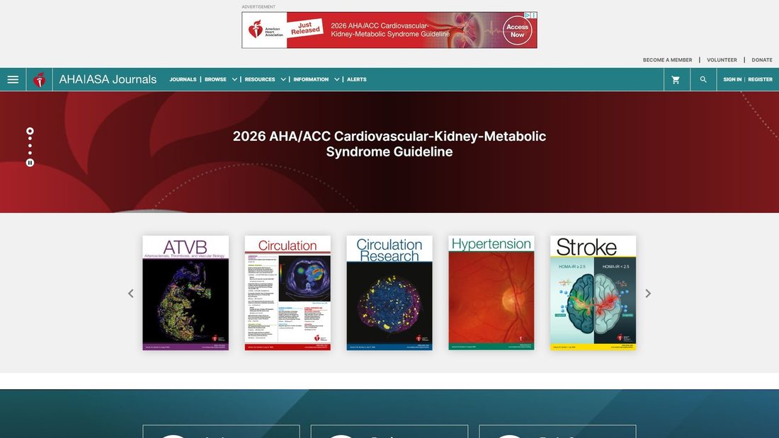 Screenshot of ahajournals.org