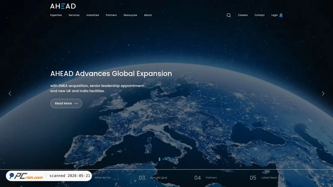 Screenshot of ahead.com