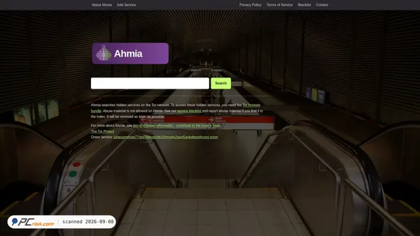 ahmia.fi screenshot