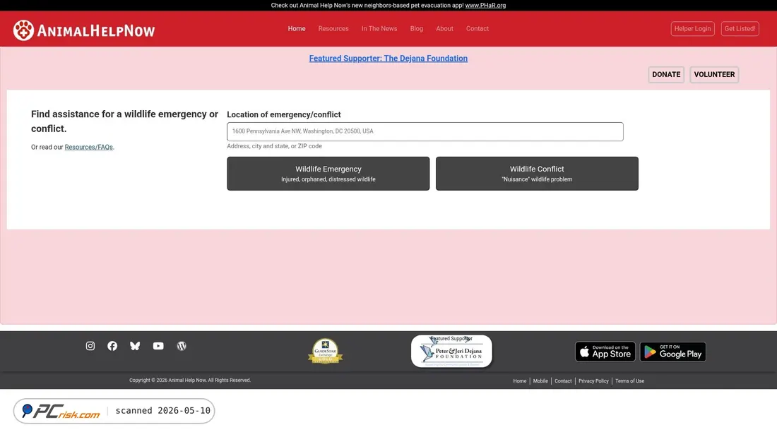 Screenshot of ahnow.org