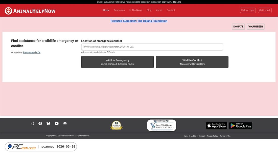 Screenshot von ahnow.org