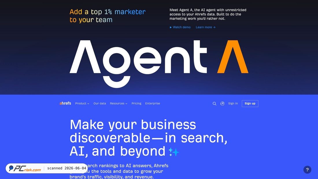 Screenshot of ahrefs.com