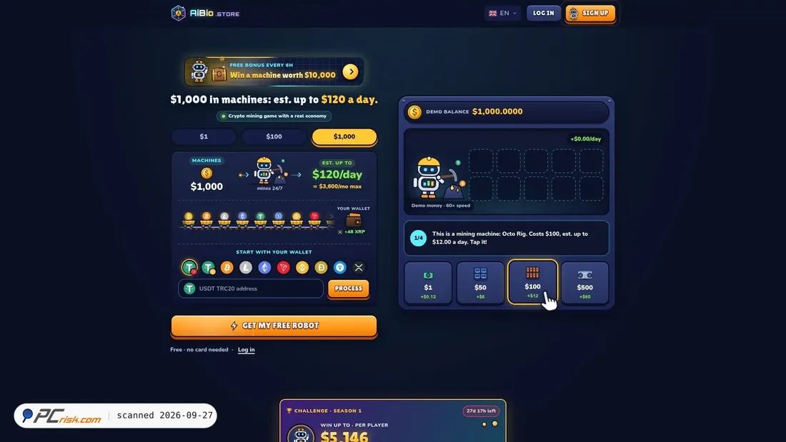 Screenshot von aibio.store