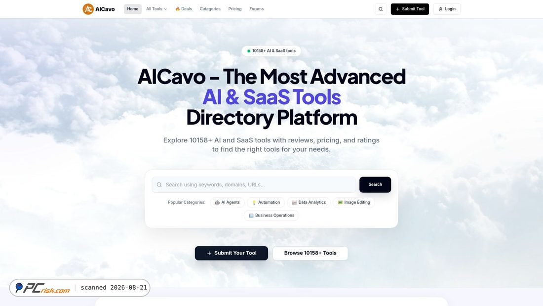 Screenshot of aicavo.com