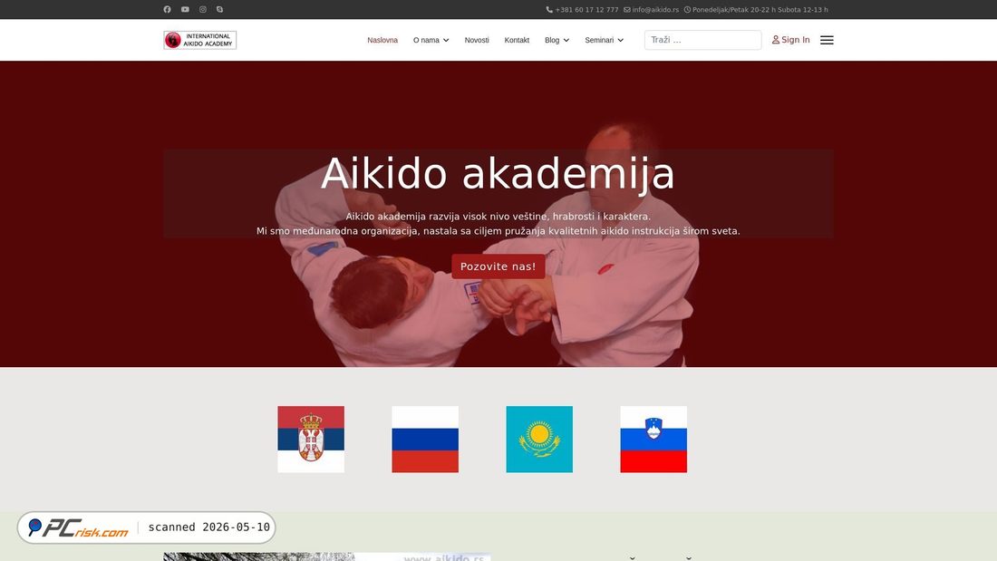 Screenshot van aikido.rs