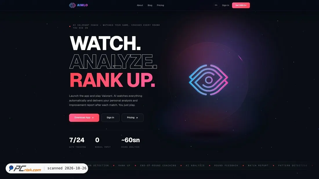 Screenshot of aimlo.gg