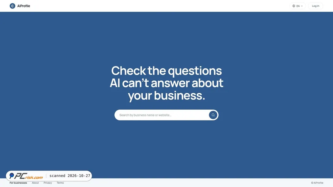 Screenshot of aiprofile.com