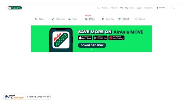 airasia.com screenshot
