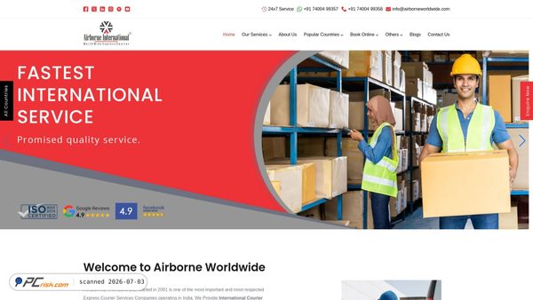 airborneworldwide.com screenshot