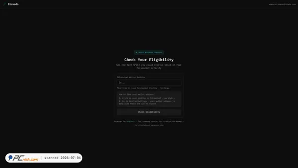 airdrop.bravadotrade.com screenshot
