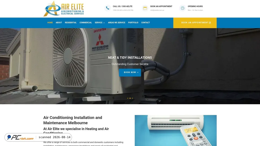 Screenshot of airelite.com.au