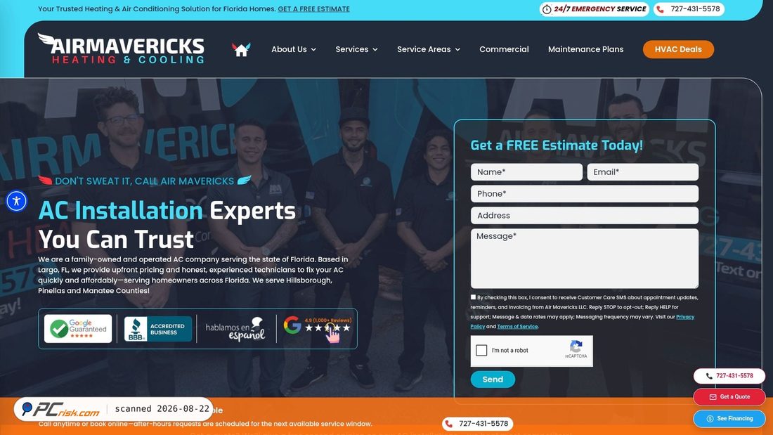Capture d’écran de airmavericks.com