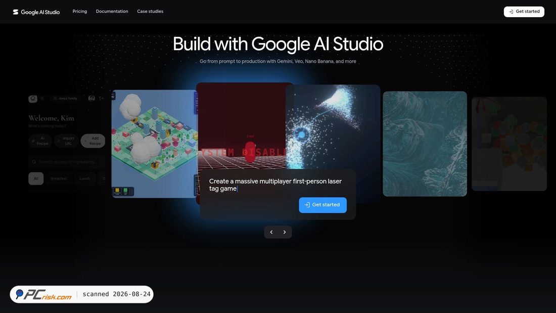 Screenshot di aistudio.google.com