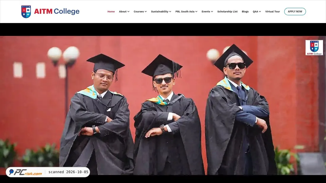 Screenshot of aitm.edu.np