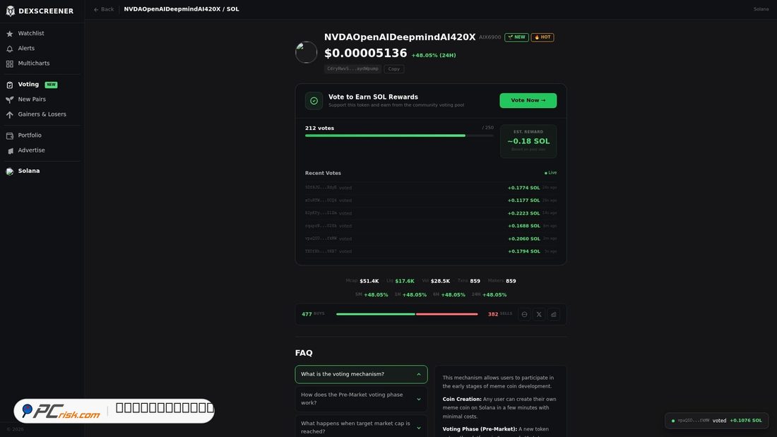 Screenshot von aix.click-pump.fun