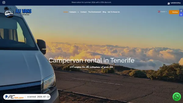 ajjvanscanarias.com screenshot