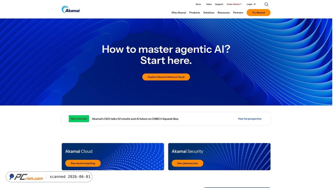 Zrzut ekranu akamai.com