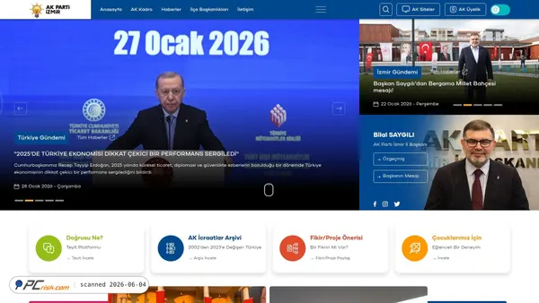 akpartiizmir.com.tr screenshot