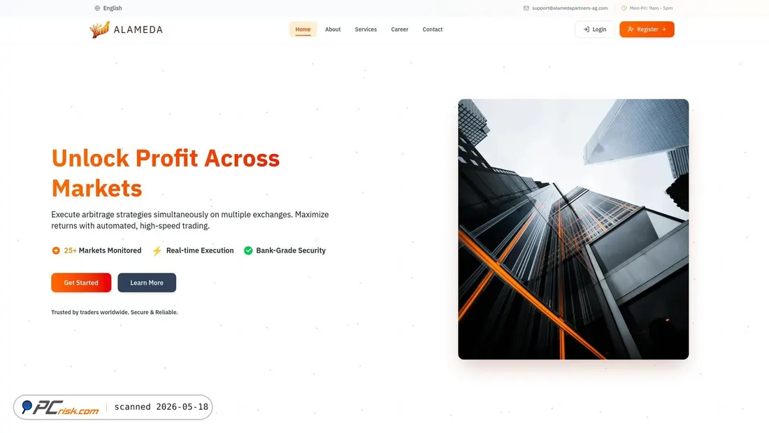 Screenshot of alamedapartners-ag.com