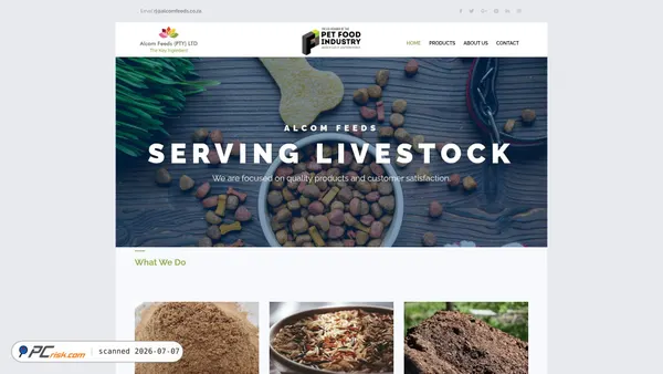 alcomfeeds.co.za screenshot