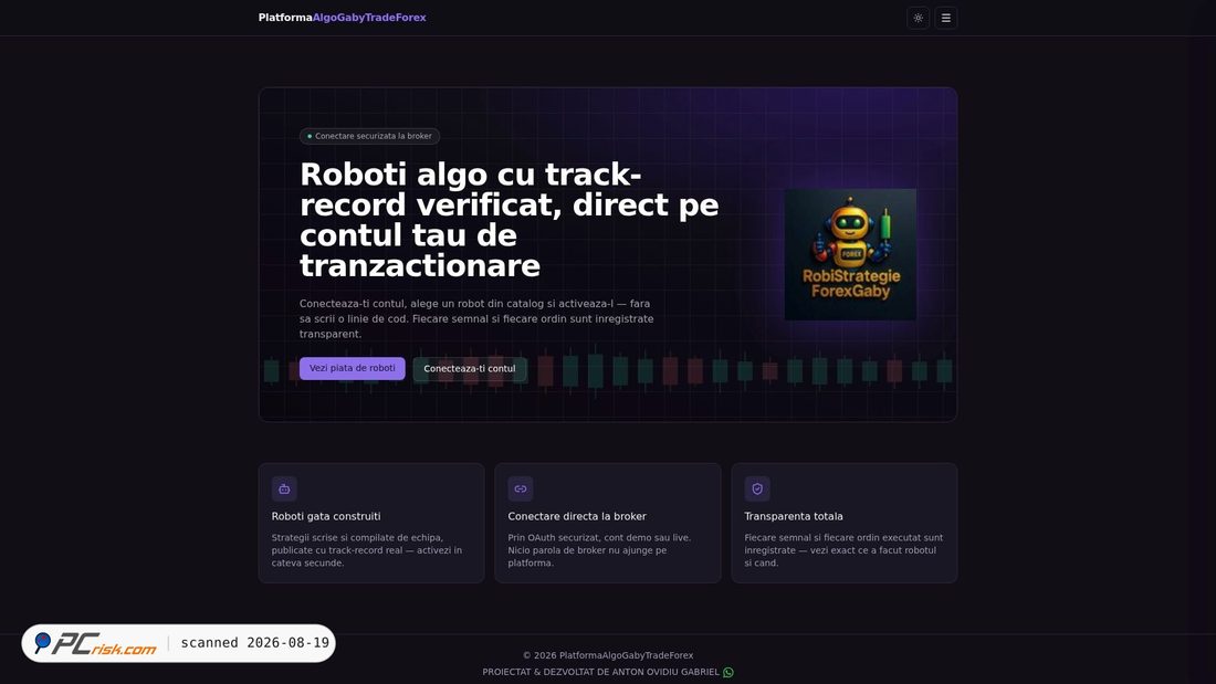 Screenshot of algogabytrade.com