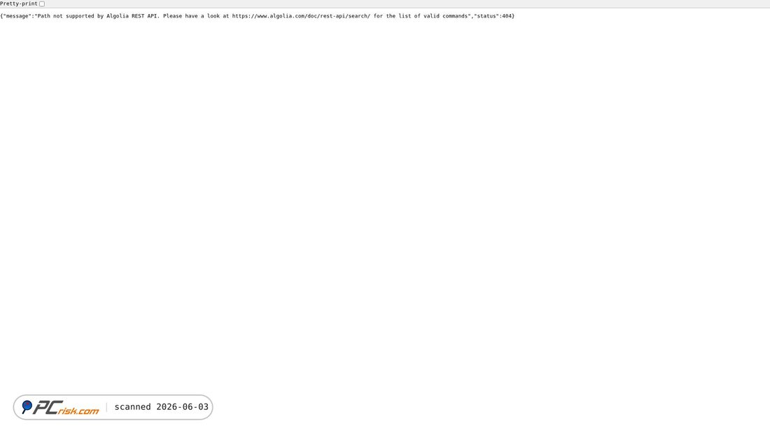 Screenshot di algolia.net