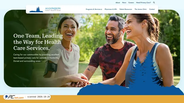 Screenshot di algonquinfht.ca
