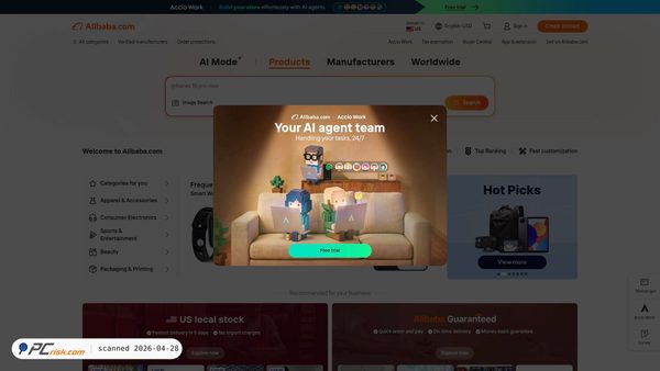 Screenshot di alibaba.com