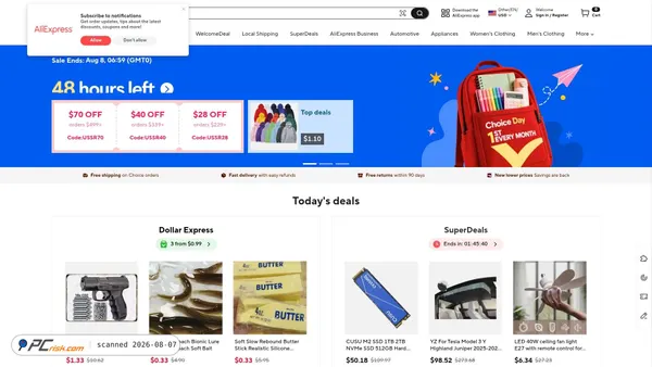 aliexpress.us screenshot