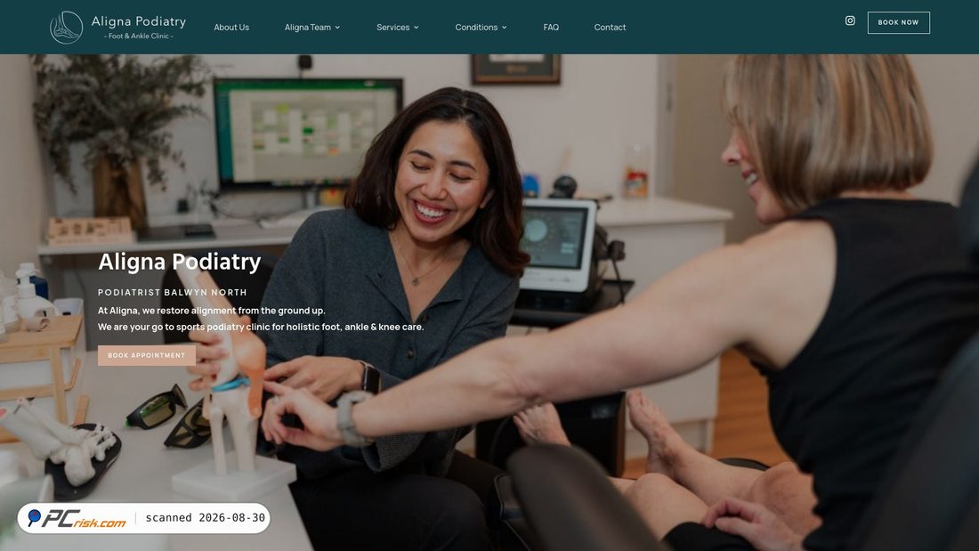 Screenshot von aligna.com.au