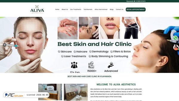 alivaaesthetics.com screenshot