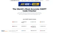 allbankswiftcode.com screenshot