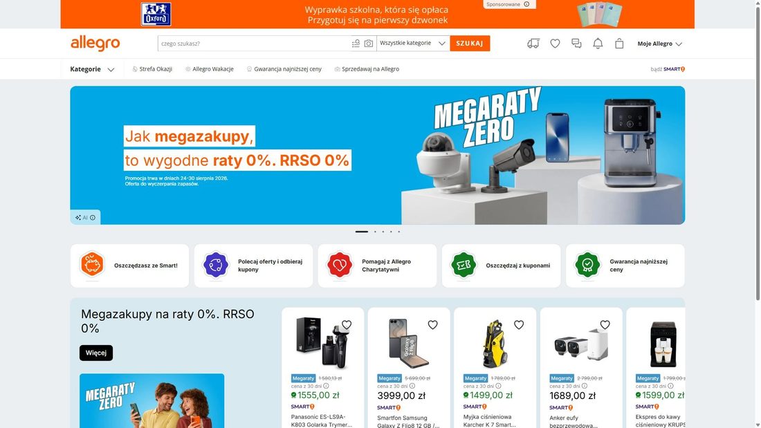 Screenshot von allegro.pl
