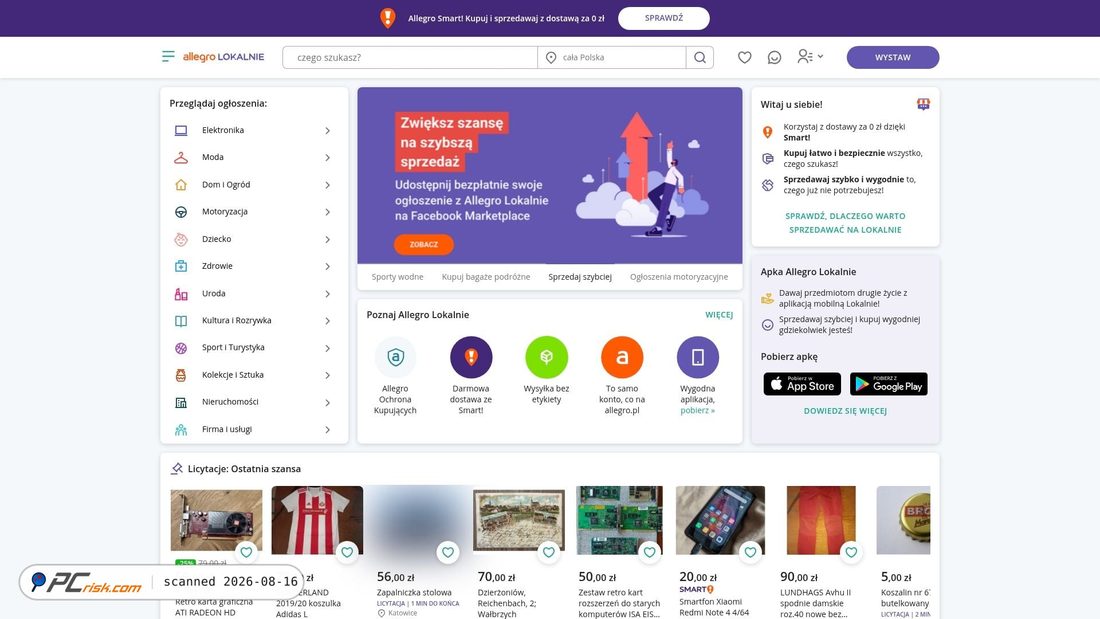 Screenshot of allegrolokalnie.lokalna-067.sbs