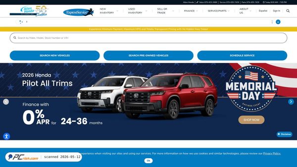 allenhonda.com Screenshot