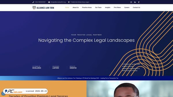 Zrzut ekranu alliancelawfirm.ng