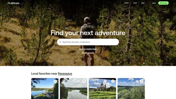 alltrails.com screenshot