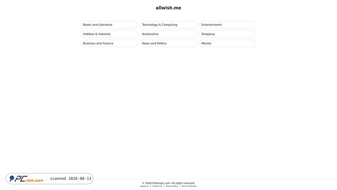 Screenshot of allwish.me