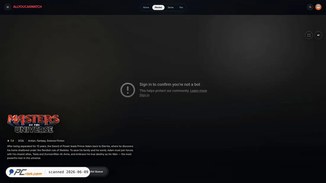 Screenshot of allyoucanwatch.net