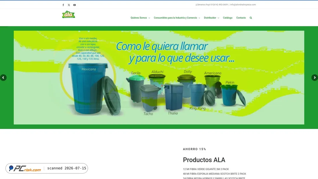 Screenshot of alondralimpieza.mx