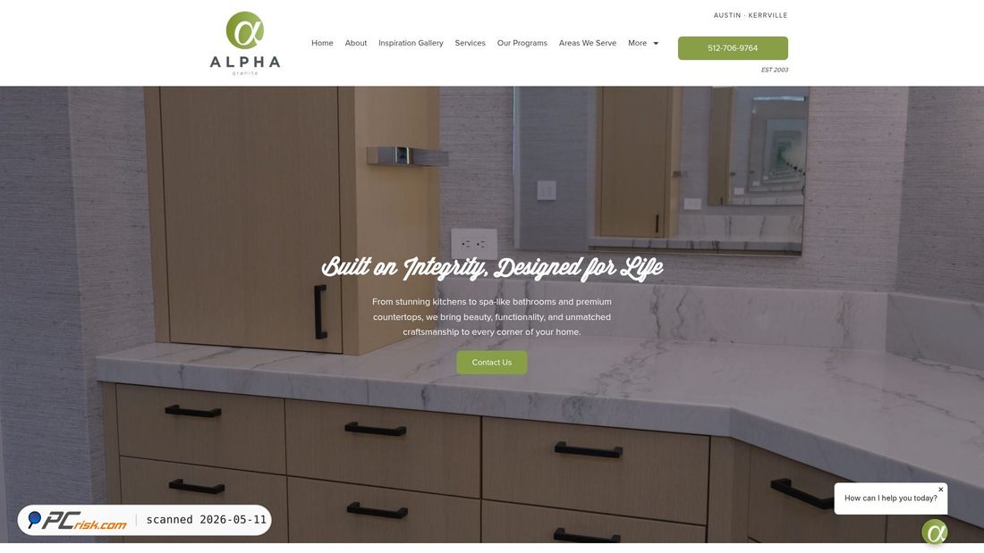 Screenshot von alphagraniteaustin.com