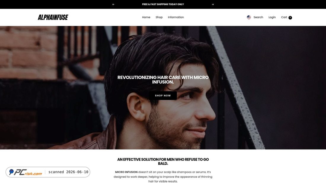 Screenshot di alphainfuse.com