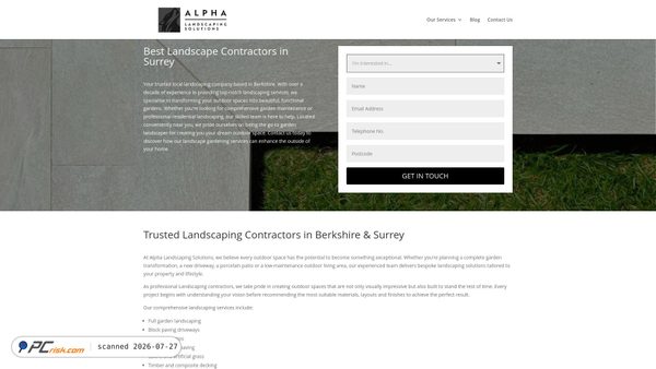 alphalandscapingsolutions.co.uk screenshot