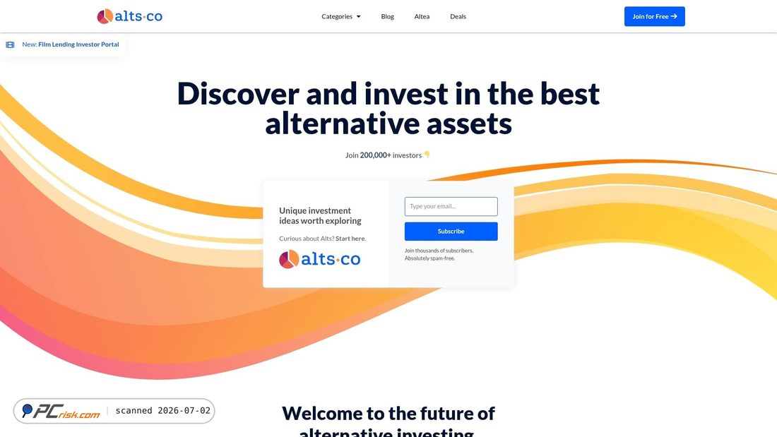 Screenshot di alts.co
