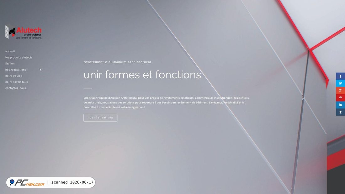 Screenshot of alutech.ca