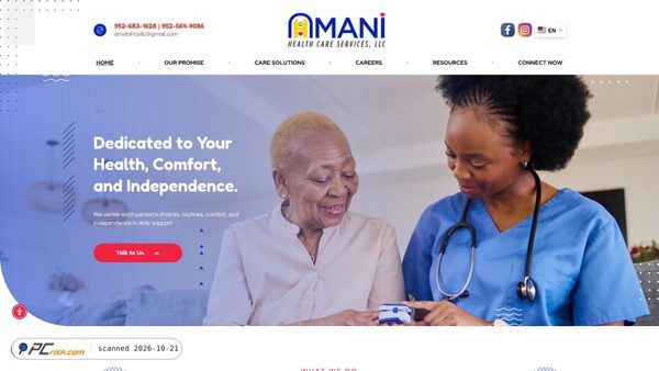 Screenshot di amanihcs.com
