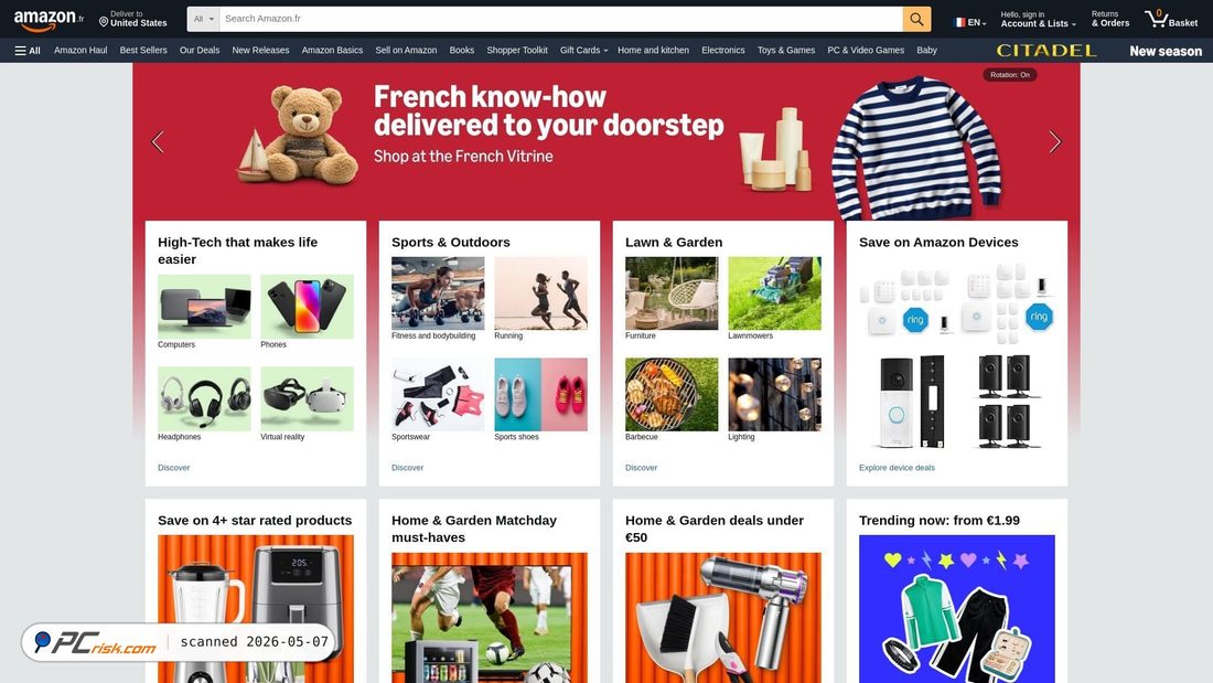 Screenshot of amazon.fr
