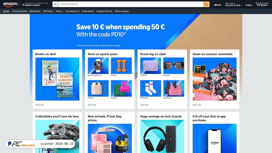 Screenshot of amazon.nl