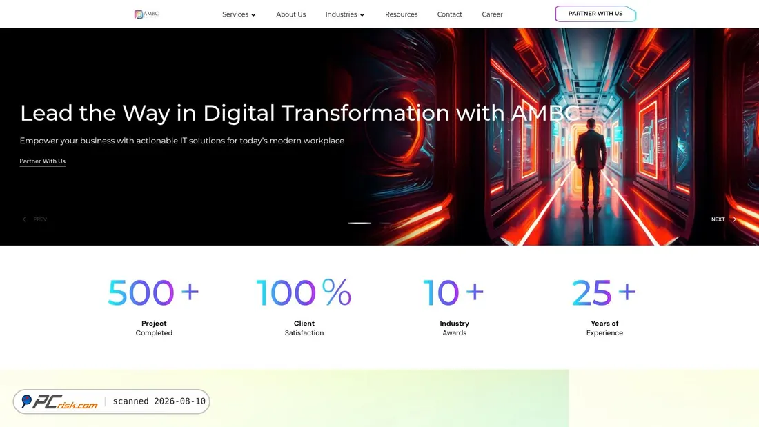 Screenshot of ambctechnologies.com