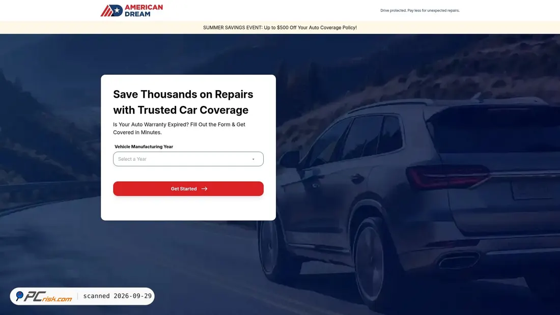 Captura de ecrã de americandreamcoverage.com